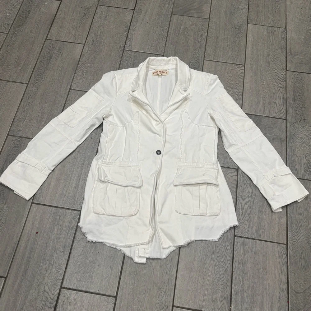 Free People Lila Cardigan White Size Large - Picture 3 of 8